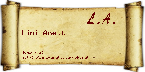 Lini Anett névjegykártya